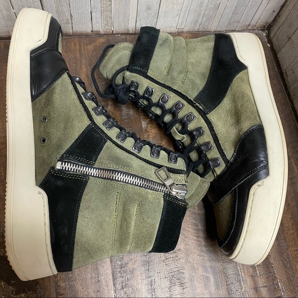 Balmain Paris H&M Combat Ankle Leather Boots Sz 9 - Picture 7 of 11